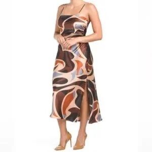 House of Harlow 1960 Abstract Fitted Slip Dress